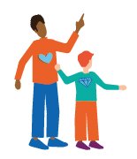 Eddee illustratie Zorgverlener en kind
